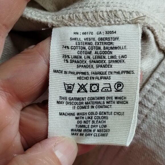 Anthropologie HEI HEI open blazer jacket oatmeal beige cropped medium large - Picture 7 of 9